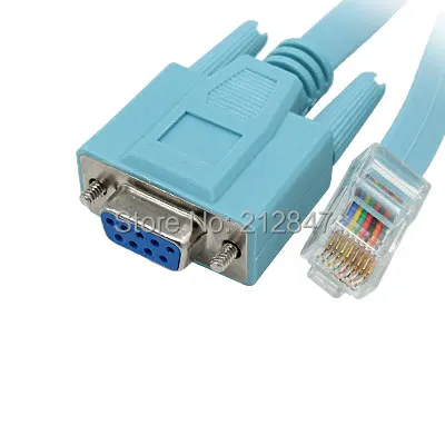 1.5M RS232 DB9 to RJ45 Cat5 Ethernet Adapter Cable for Router Network