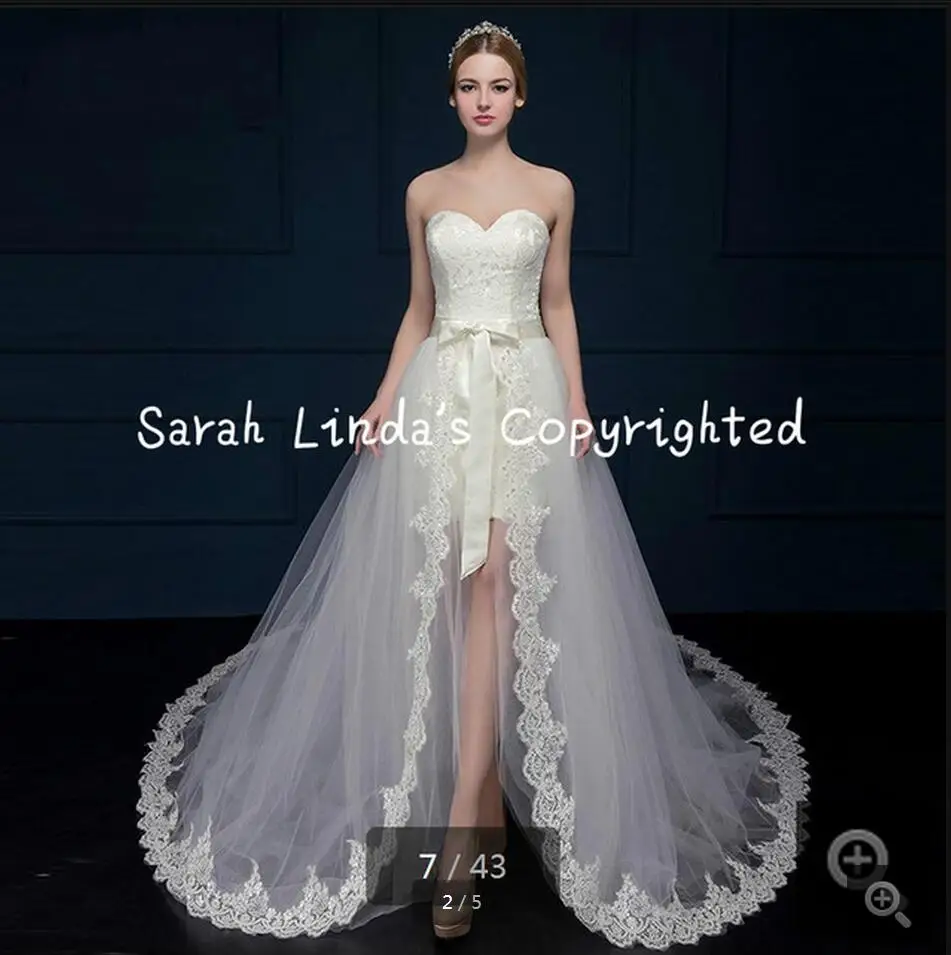 Free shipping white lace sheath appliques sashes wedding dresses with removable skirt summer wedding gowns new arrival
Free shipping white lace sheath appliques sashes wedding dresses with removable skirt summer wedding gowns new arrival