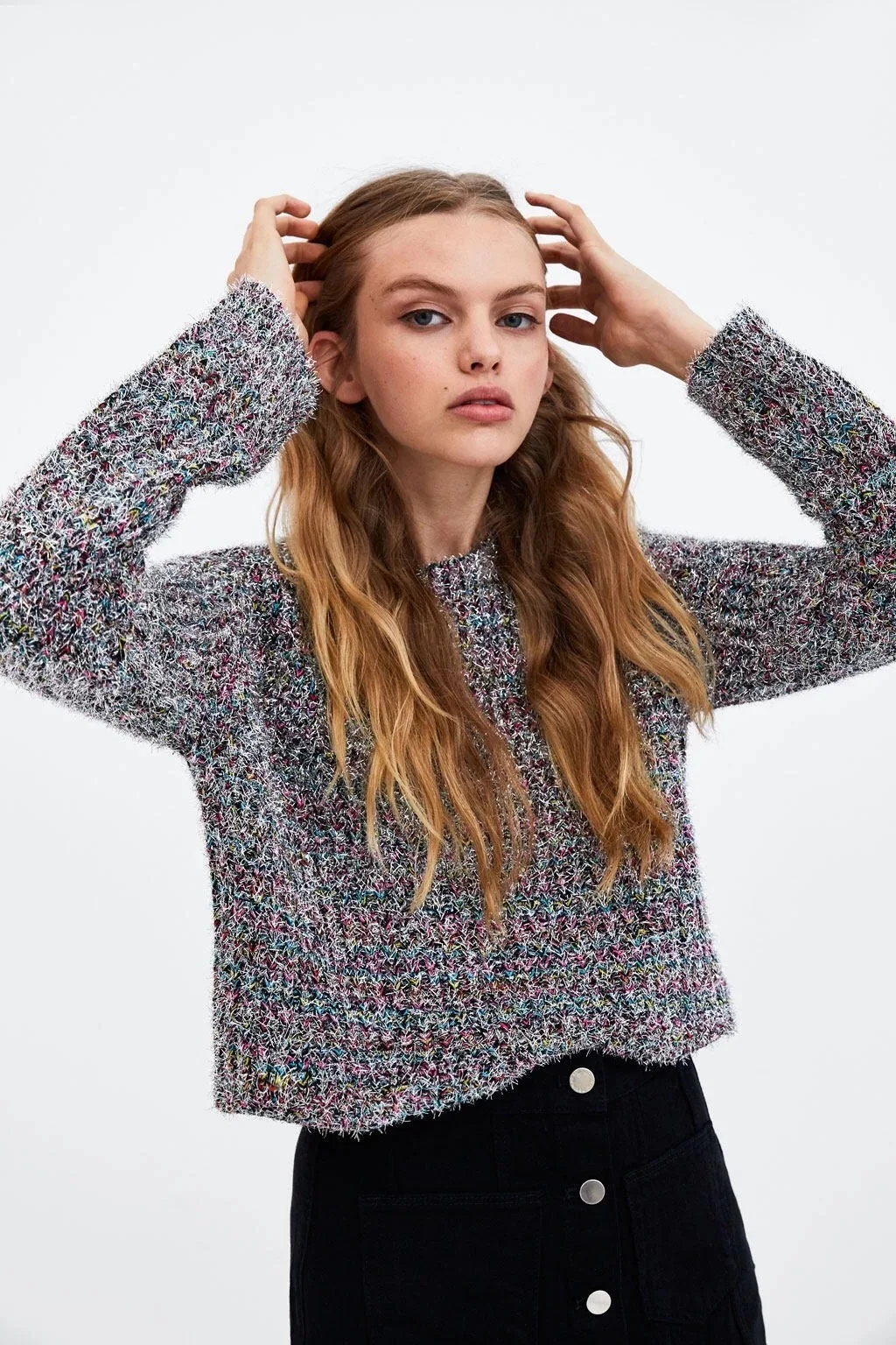 Fashion women D0920U17 autumn new Europe and the United States with gold thread wavy edge sweater # 1084
Fashion women D0920U17 autumn new Europe and the United States with gold thread wavy edge sweater # 1084