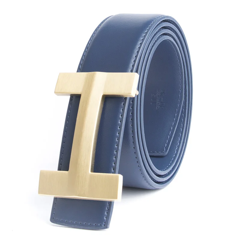 2017 Solid Brass Luxury Blue H Brand Designer Belts Men High Quality Male Business Genuine Real Leather H Buckle Strap for Jeans
2017 Solid Brass Luxury Blue H Brand Designer Belts Men High Quality Male Business Genuine Real Leather H Buckle Strap for Jeans