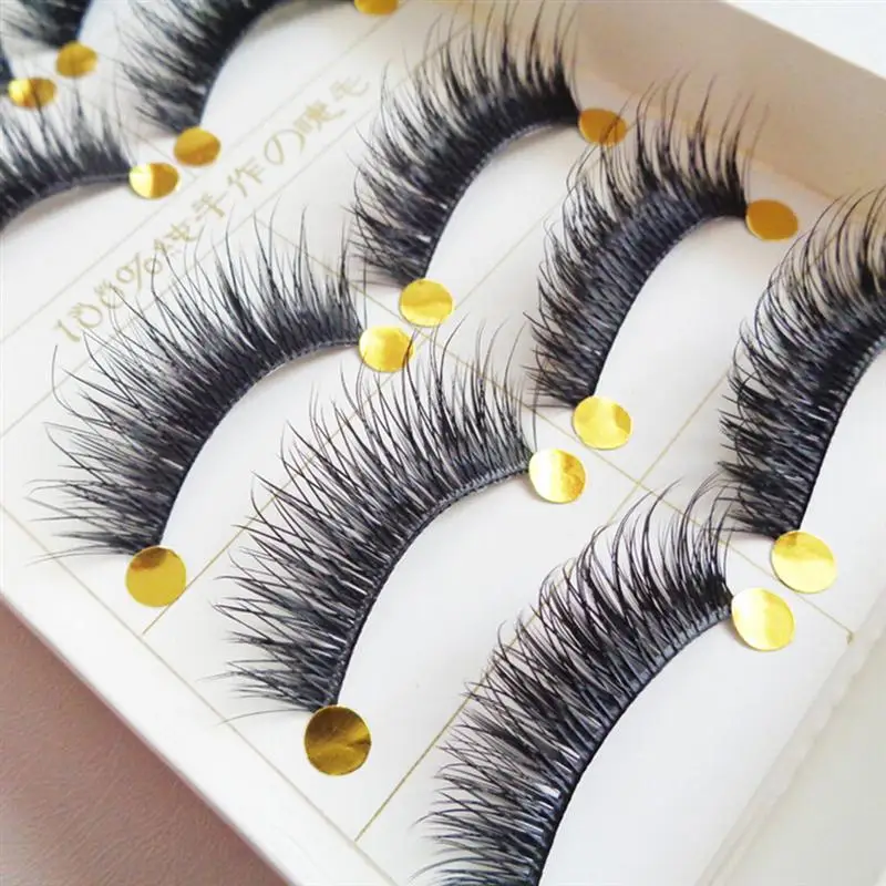 

5 Pairs of Crossover Design Thick Makeup Eye Lashes False Eyelashes