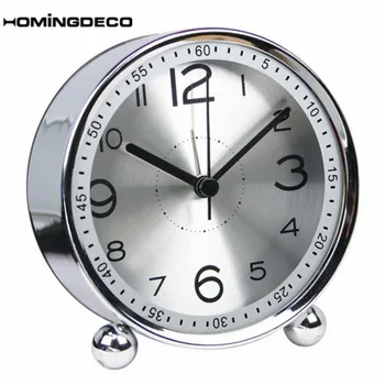 Homingdeco Silent Alarm Clock Desktop table desk clock Non Ticking Simple Style Metal Dial Clock - Silvery
Homingdeco Silent Alarm Clock Desktop table desk clock Non Ticking Simple Style Metal Dial Clock - Silvery