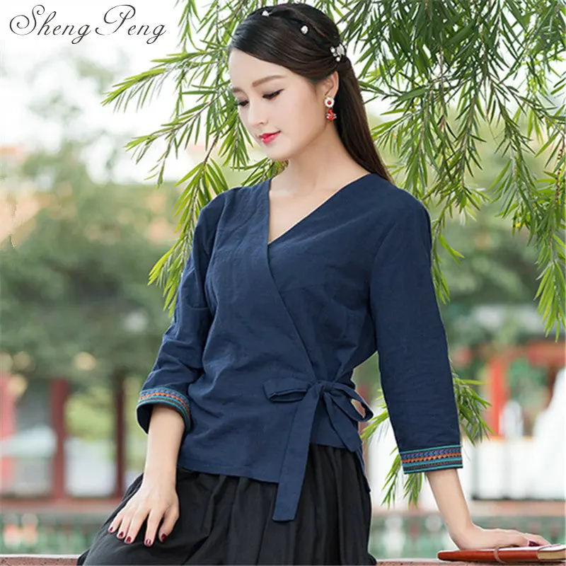 Linen shirt women linen clothes cheongsam top Chinese style mandarin collar blouses solid color linen shirt CC381
Linen shirt women linen clothes cheongsam top Chinese style mandarin collar blouses solid color linen shirt CC381
