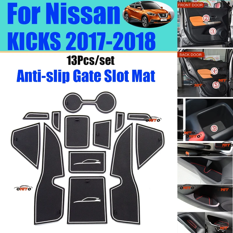 For Nissan KICKS 2017-2018 13pcs/set Anti-slip Gate Slot Mat Covers Auto Interior Door Groove Mat Dust-proof Cup Pad Cushion
For Nissan KICKS 2017-2018 13pcs/set Anti-slip Gate Slot Mat Covers Auto Interior Door Groove Mat Dust-proof Cup Pad Cushion