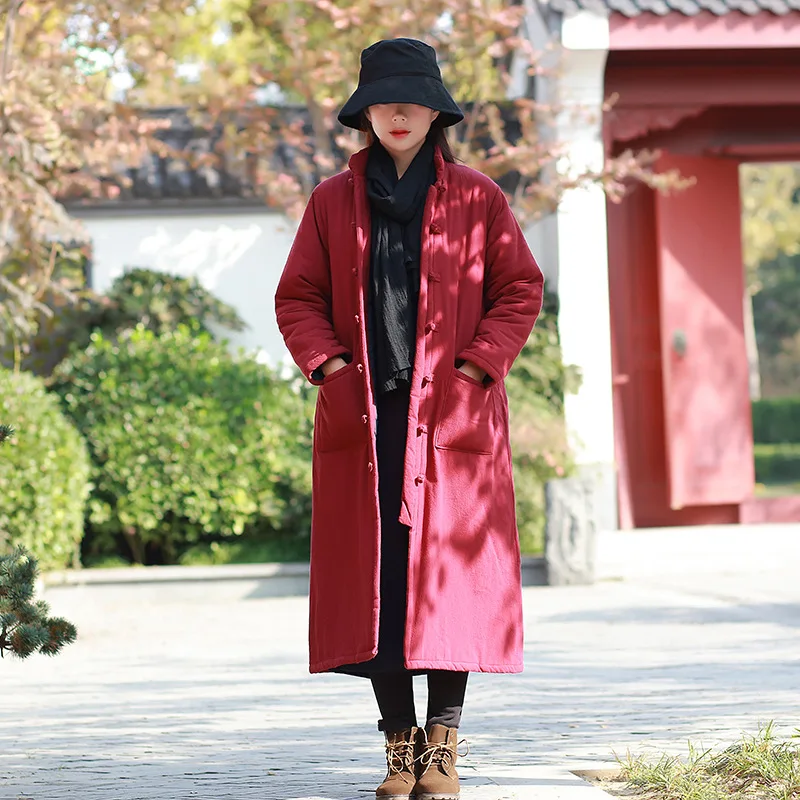 New long coat women vintage parkas mujer 2018 winterjas dames top quality cotton padded x-long winter robe outwear with pocket
New long coat women vintage parkas mujer 2018 winterjas dames top quality cotton padded x-long winter robe outwear with pocket