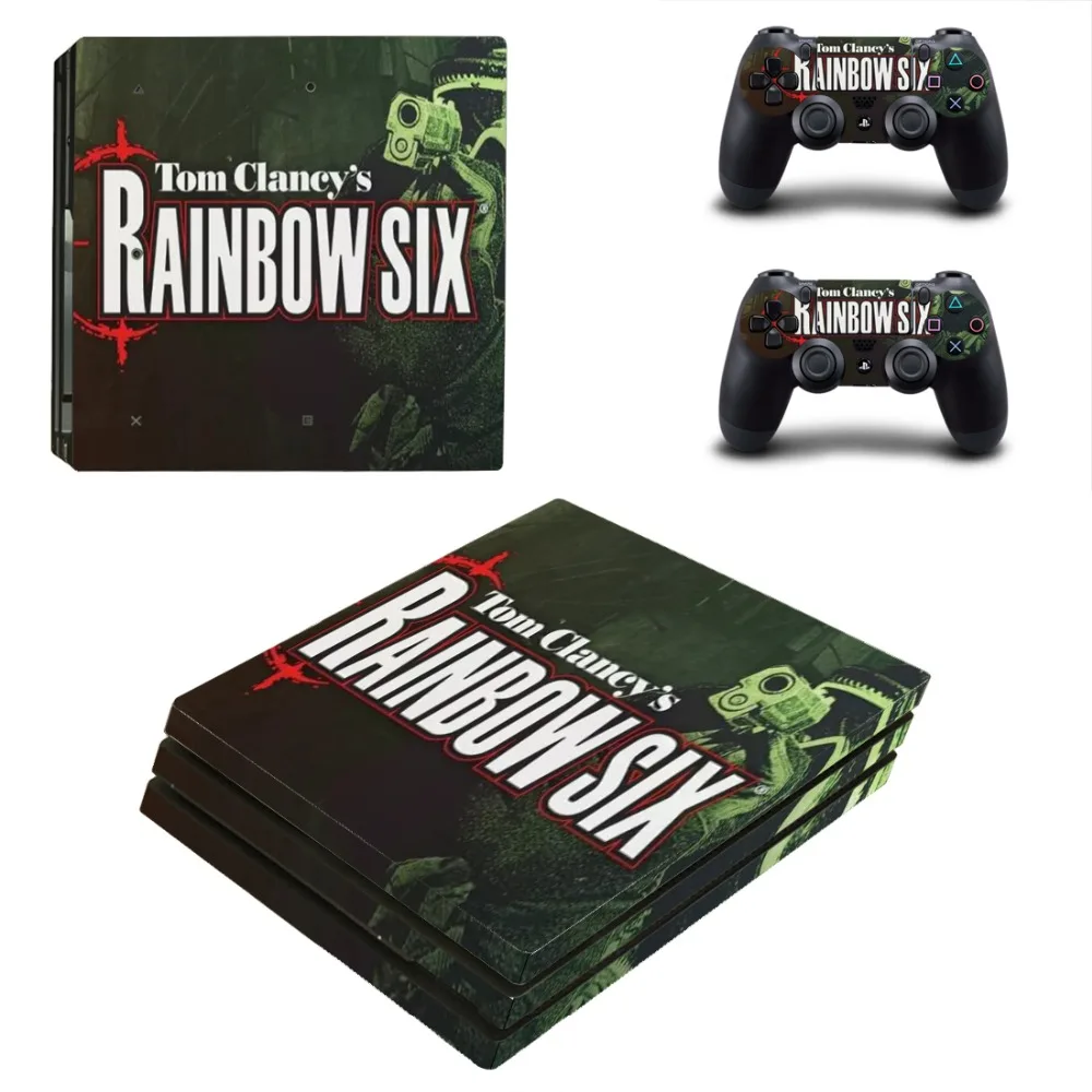 PS4 Pro Skin Sticker Decal for Sony PlayStation 4 Console and 2 Controller Vinyl- Rainbow Six Siege | Электроника