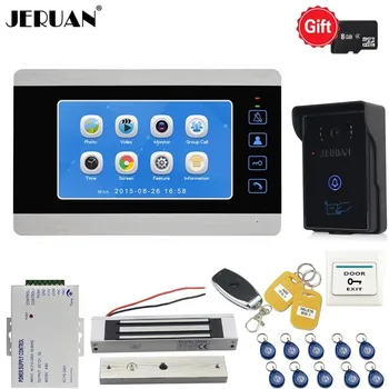 JERUAN 7 Inch Video Door phone Doorbell Voice/Video Recording Intercom System kit With Waterproof RFID Access IR Camera In Stock
JERUAN 7 Inch Video Door phone Doorbell Voice/Video Recording Intercom System kit With Waterproof RFID Access IR Camera In Stock