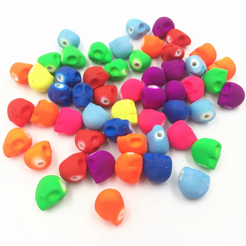 30Pcs Mixed Colourful Spacer Beads Skeleton Skull Head Halloween Acrylic Fashion Jewelry DIY Findings 13mm
30Pcs Mixed Colourful Spacer Beads Skeleton Skull Head Halloween Acrylic Fashion Jewelry DIY Findings 13mm