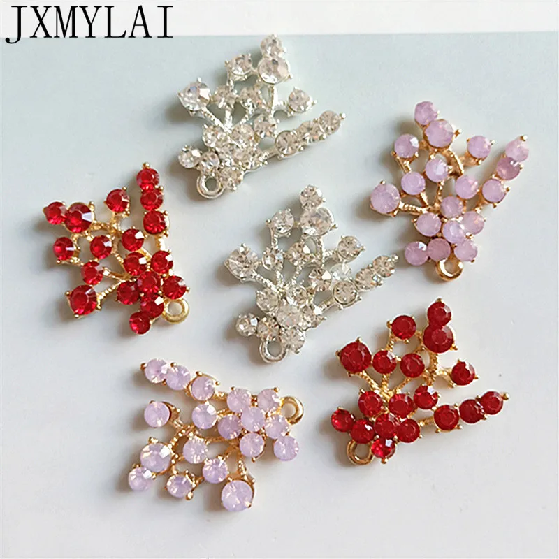 10 PCS 30*32mm Fashion Metal Alloy Crystal Rhinestone Leaf Branch Pendant Charm DIY Jewelry Findings For Jewelry Making
10 PCS 30*32mm Fashion Metal Alloy Crystal Rhinestone Leaf Branch Pendant Charm DIY Jewelry Findings For Jewelry Making