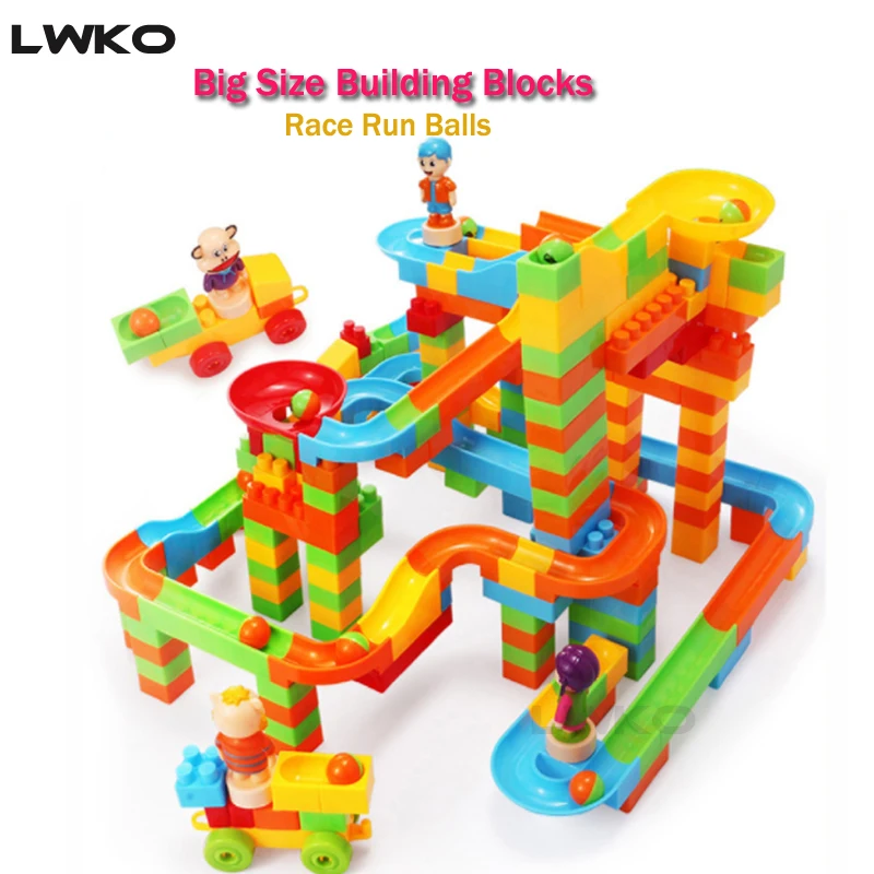 LWKO DIY Marbles Run Toy Model Building Rolling Balls Brick Race Maze Track Blocks Duplo Kids Game Educational Toys For Children
LWKO DIY Marbles Run Toy Model Building Rolling Balls Brick Race Maze Track Blocks Duplo Kids Game Educational Toys For Children