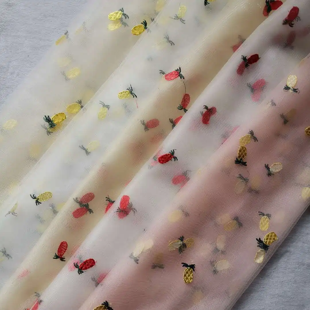 10Yards/lot 140cm Width Strengthened Net Yarn Embroidered 3D Little Pineapple Embroidery Fabric Summer Girls Dress Decoration
10Yards/lot 140cm Width Strengthened Net Yarn Embroidered 3D Little Pineapple Embroidery Fabric Summer Girls Dress Decoration