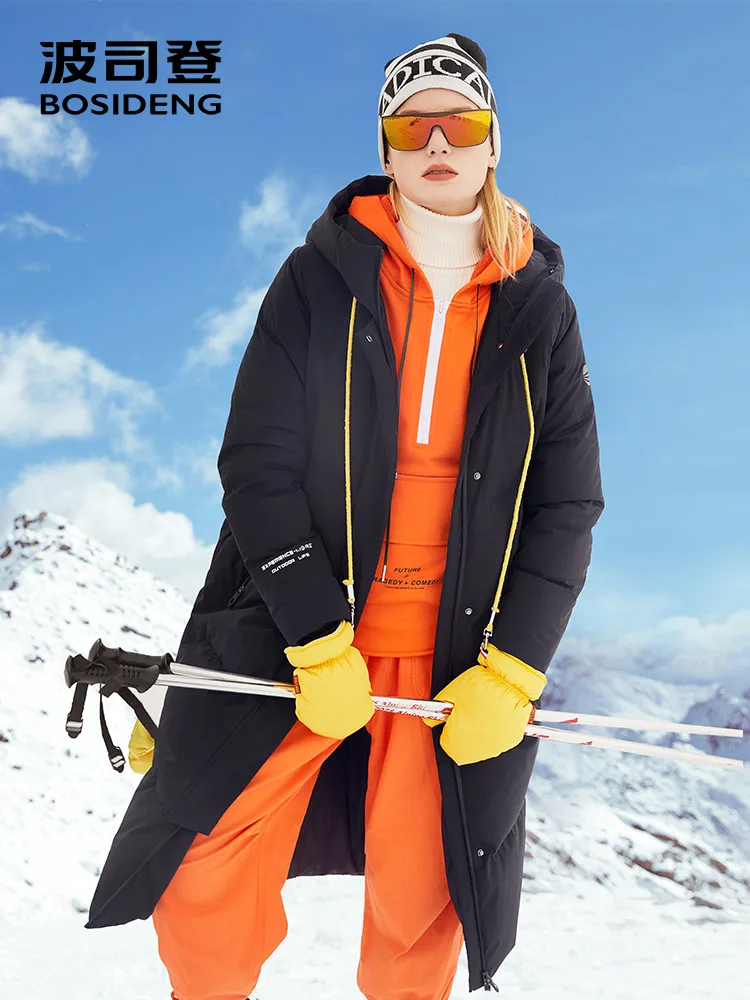 BOSIDENG Women's 2018 winter female long down jacket sports casual outwear cold winter hooded solid color down coat B80142532DS
BOSIDENG Women's 2018 winter female long down jacket sports casual outwear cold winter hooded solid color down coat B80142532DS