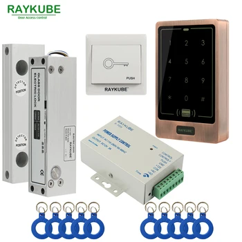 RAYKUBE Glass Door Access Control Kit Electric Bolt Lock + Touch Metal FRID Reader For Office Glass Door
RAYKUBE Glass Door Access Control Kit Electric Bolt Lock + Touch Metal FRID Reader For Office Glass Door