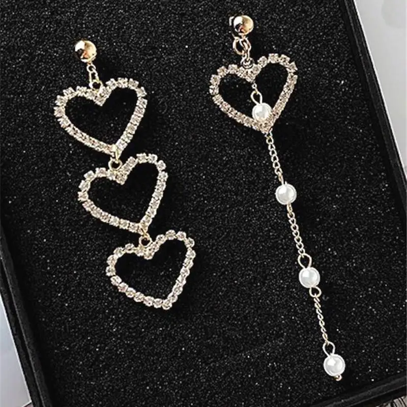 XIAO YOUNG Elegant Rhinestone Heart Long Earrings For Women Fashion Cute Asymmetry Simulated Pearl Earrings Gift
XIAO YOUNG Elegant Rhinestone Heart Long Earrings For Women Fashion Cute Asymmetry Simulated Pearl Earrings Gift
