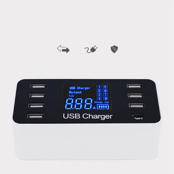 8-port USB mobile phone charger LCD digital display 5V8A40W universal intelligent multi-terminal jack A9
8-port USB mobile phone charger LCD digital display 5V8A40W universal intelligent multi-terminal jack A9