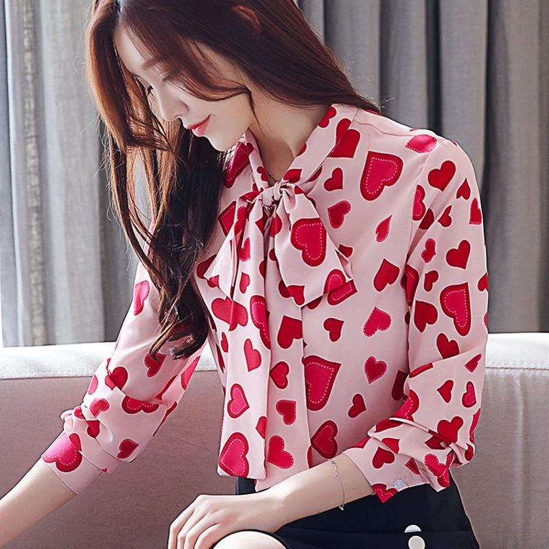 Korean Print Loving Heart Blouse 2019 Spring Autumn Cute Bow Long Sleeve Clothes Womens Tops And Bluses Blusa Feminina T91509
Korean Print Loving Heart Blouse 2019 Spring Autumn Cute Bow Long Sleeve Clothes Womens Tops And Bluses Blusa Feminina T91509