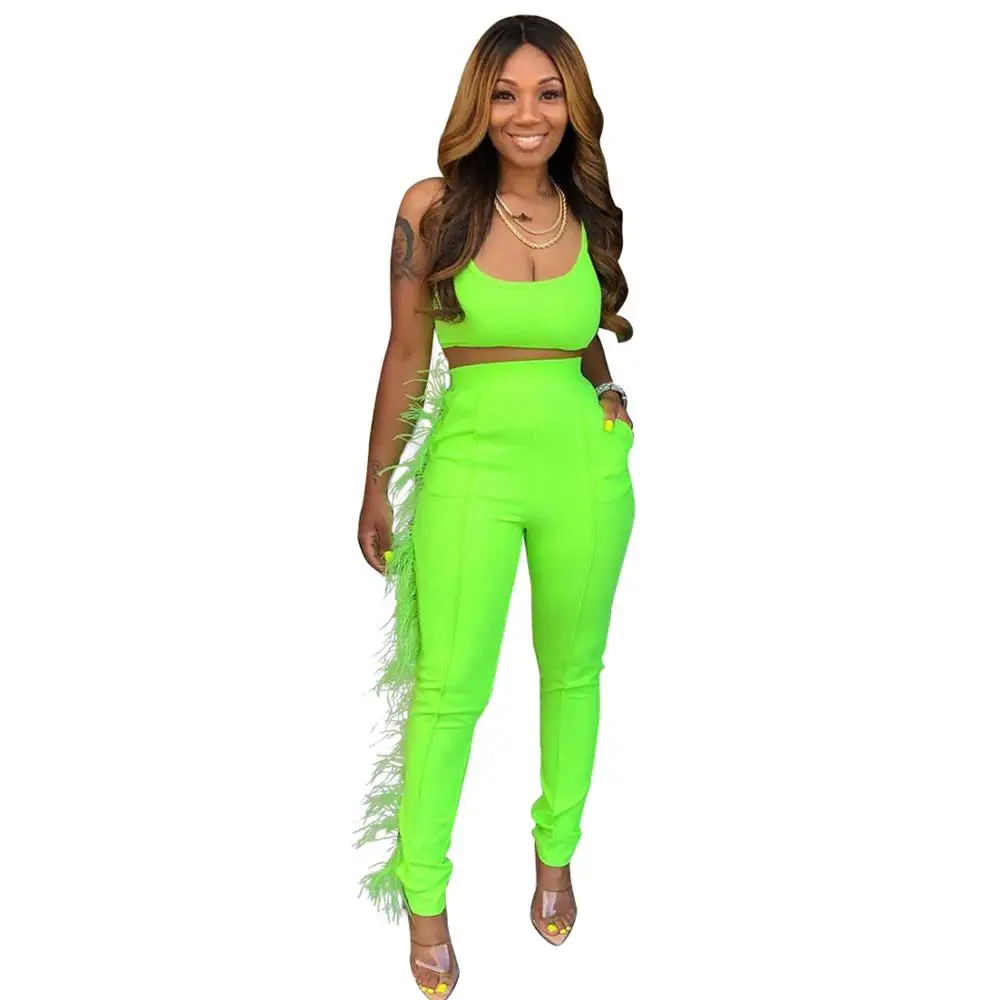 2019 Autumn women lemon green color two pieces set sexy women crop tops+elastic leggings long pants outfit tracksuit
2019 Autumn women lemon green color two pieces set sexy women crop tops+elastic leggings long pants outfit tracksuit