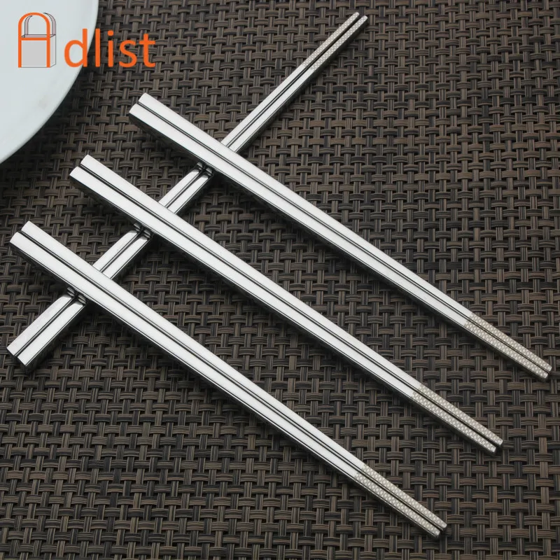 5pairs Metal Square Chopstick set Japanese Restaurant Korean Chop stick Anti-skid 304 Stainless Steel Chopsticks Chinese Cutlery
5pairs Metal Square Chopstick set Japanese Restaurant Korean Chop stick Anti-skid 304 Stainless Steel Chopsticks Chinese Cutlery