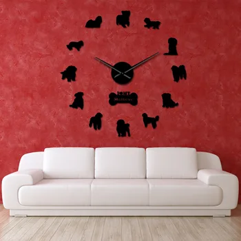 Maltese Dog Silhouette Mirror Wall Art Stickers Pet Dog Maltese Home Decorative DIY Big Wall Clock Maltese Lion Dog Owners Gift
Maltese Dog Silhouette Mirror Wall Art Stickers Pet Dog Maltese Home Decorative DIY Big Wall Clock Maltese Lion Dog Owners Gift