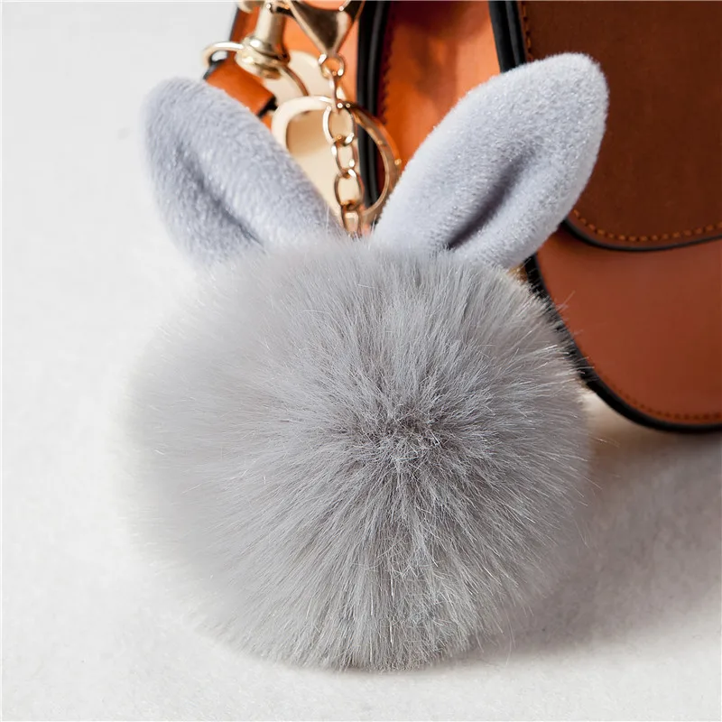 Cute Bunny fur Pom Pom KeyChain Bag Charms Jewelry fake Rabbit Fur Ball Key Chain Porte Clef Pompom charm Pompon Women
Cute Bunny fur Pom Pom KeyChain Bag Charms Jewelry fake Rabbit Fur Ball Key Chain Porte Clef Pompom charm Pompon Women
