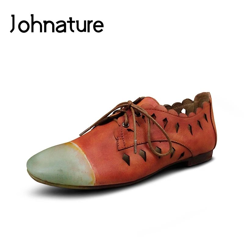 Johnature 2019 New Spring/autumn Brogue Shoes Genuine Leather Retro Mixed Colors Hollo Round Toe Lace-up Cross-tied Womens Flat
Johnature 2019 New Spring/autumn Brogue Shoes Genuine Leather Retro Mixed Colors Hollo Round Toe Lace-up Cross-tied Womens Flat