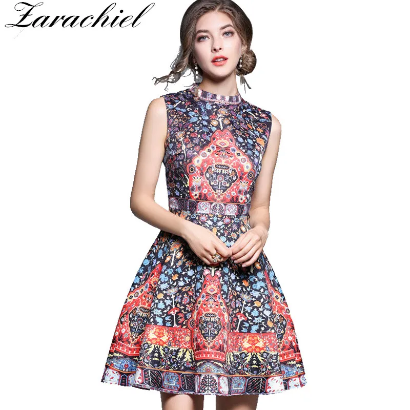 Zarachiel 2019 Autumn Vintage Retro Floral Printed Short Tank Dresses Women Sleeveless Mini Empire Flare Party Vestidos Mujer
Zarachiel 2019 Autumn Vintage Retro Floral Printed Short Tank Dresses Women Sleeveless Mini Empire Flare Party Vestidos Mujer