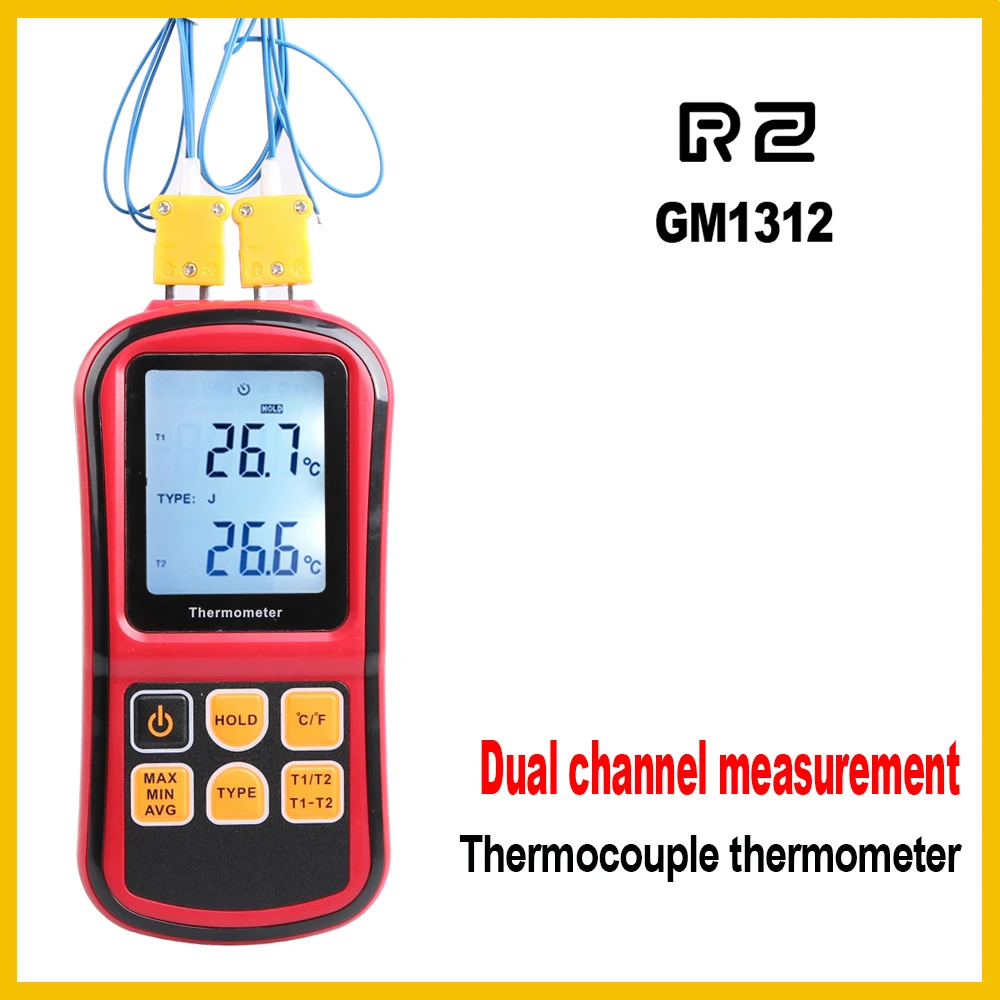 Professional thermometer Digital Measure Too High Precision Temperature Meter Tester with LCD Back light GM1312
Professional thermometer Digital Measure Too High Precision Temperature Meter Tester with LCD Back light GM1312