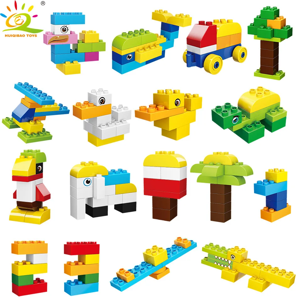 HUIQIBAO TOYS 52pcs Classic DIY Creator Animal House Big Building Blocks For Children Legoingly Duploed City Construction bricks
HUIQIBAO TOYS 52pcs Classic DIY Creator Animal House Big Building Blocks For Children Legoingly Duploed City Construction bricks