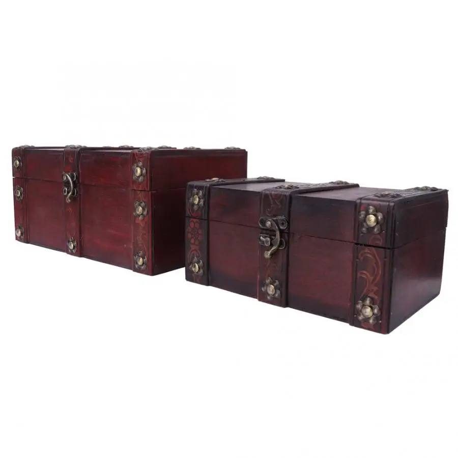 Vintage Wooden Treasure Chest Storage Box Lock Organizer Case Foldable Mini Small Wood Home Decor Container Trinket Jewelry Bin
Vintage Wooden Treasure Chest Storage Box Lock Organizer Case Foldable Mini Small Wood Home Decor Container Trinket Jewelry Bin