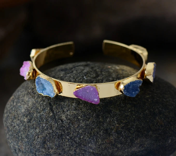 Drusy Bracelets Fashion Colorful Gilded Druzy Charm Cuff Bracelets Women Bohemia Bar Bracelet Jewelry Dropshipping
Drusy Bracelets Fashion Colorful Gilded Druzy Charm Cuff Bracelets Women Bohemia Bar Bracelet Jewelry Dropshipping