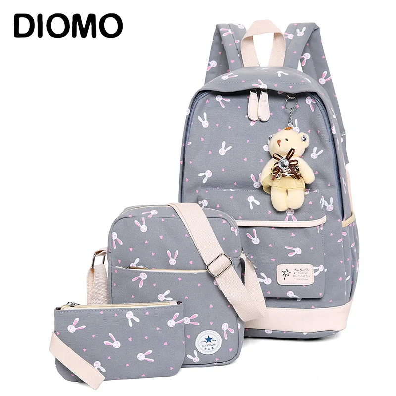 DIOMO rucksack school bags set Three-piece suit book bags for girl teenagers laptop backpack women travel bagpack female casual
DIOMO rucksack school bags set Three-piece suit book bags for girl teenagers laptop backpack women travel bagpack female casual