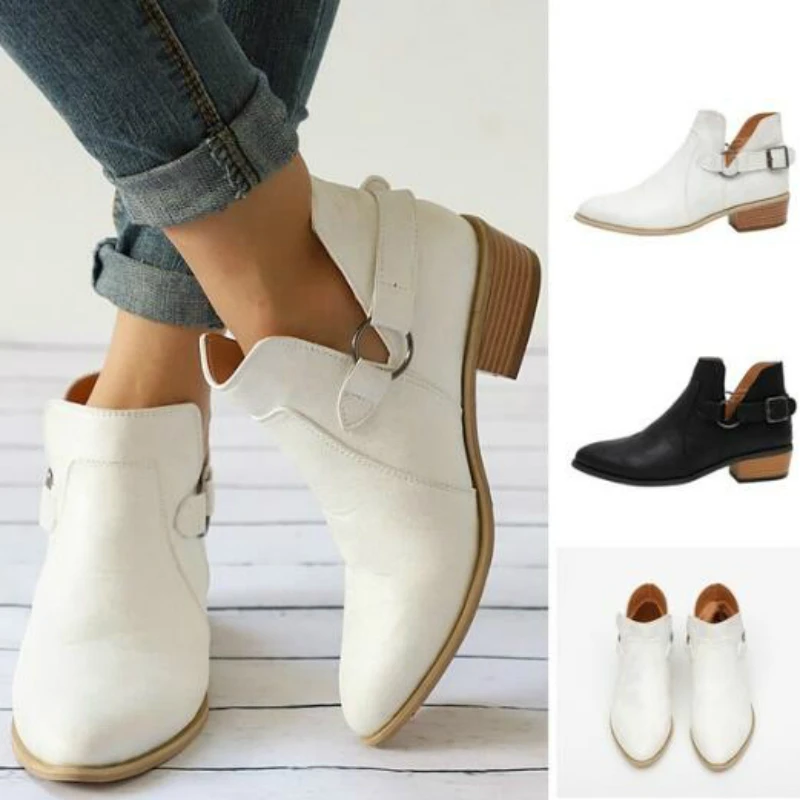 Europe Ankle Boots for Women High-heel Boots Fashion Leather Women Shoes Martin Boots Slip-on Pointed Non-slip Plus Size 35-43
Europe Ankle Boots for Women High-heel Boots Fashion Leather Women Shoes Martin Boots Slip-on Pointed Non-slip Plus Size 35-43