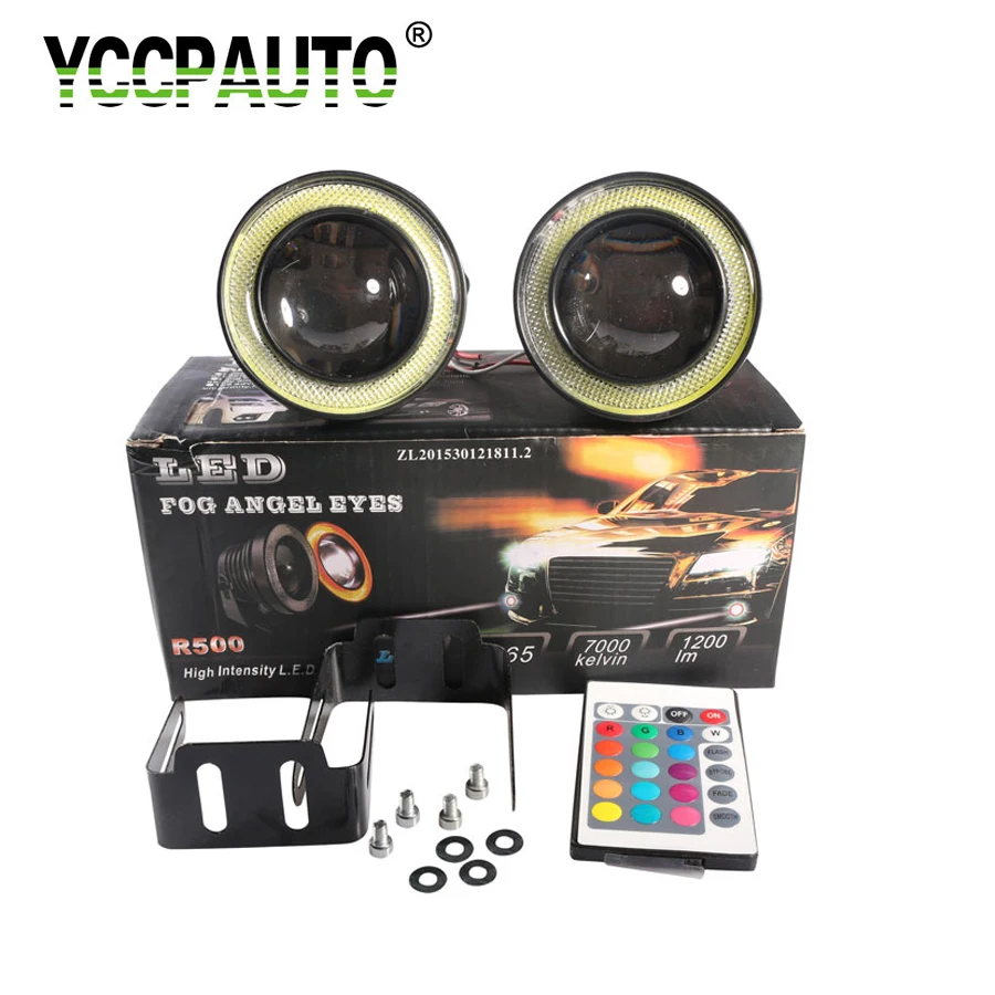 2Pcs Universal 3.5 3.0 2.5 inch RGB LED Fog Lights Waterproof COB Angle Eyes LED Lights For Auto Daytime Running lights DRL
2Pcs Universal 3.5 3.0 2.5 inch RGB LED Fog Lights Waterproof COB Angle Eyes LED Lights For Auto Daytime Running lights DRL
