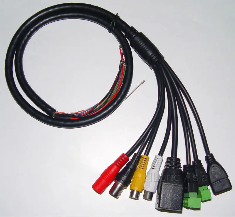 Fully Function LAN cable for CCTV IP camera board module (RJ45 / Video / Audio / Alarm / RS485 / USB) extra POE Mid-span 4/5/7/8
Fully Function LAN cable for CCTV IP camera board module (RJ45 / Video / Audio / Alarm / RS485 / USB) extra POE Mid-span 4/5/7/8