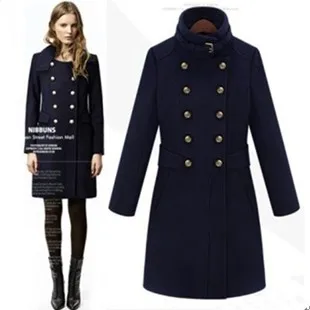 Womens British Style Wool Blend Double-breasted Military Long Coats Slim Overcoat G2
Womens British Style Wool Blend Double-breasted Military Long Coats Slim Overcoat G2