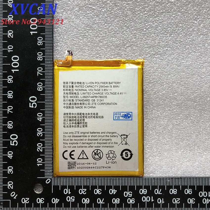 High Quality Li3925T44P8h786035 2540mAH Original Phone Battery For ZTE Blade BA910 A910 5.5inch Xiaoxian 4 BV0701 910
High Quality Li3925T44P8h786035 2540mAH Original Phone Battery For ZTE Blade BA910 A910 5.5inch Xiaoxian 4 BV0701 910