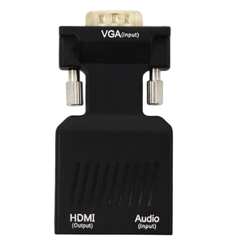 VGA to HDMI Adapter Converter with Audio, (PC VGA Source Output to TV/Monitor with HDMI Connector), Active Male VGA in Female HD
VGA to HDMI Adapter Converter with Audio, (PC VGA Source Output to TV/Monitor with HDMI Connector), Active Male VGA in Female HD