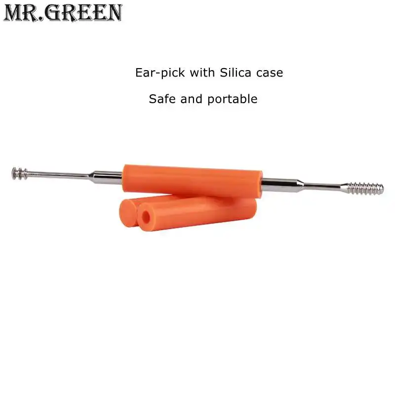 Mr.Green Stainless Steal Earpick High Quality Ear Cleaner Spoon Easy Remove Earwax Ear Care Tool Curette Safely with Silica Case
Mr.Green Stainless Steal Earpick High Quality Ear Cleaner Spoon Easy Remove Earwax Ear Care Tool Curette Safely with Silica Case