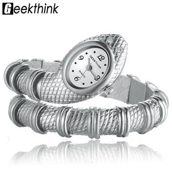 GEEKTHINK Unique Fashion Quartz Watch women Ladies Snake Shaped Bracelet Watch Bangle Diamond Ornaments Luxury Silver Gold
GEEKTHINK Unique Fashion Quartz Watch women Ladies Snake Shaped Bracelet Watch Bangle Diamond Ornaments Luxury Silver Gold