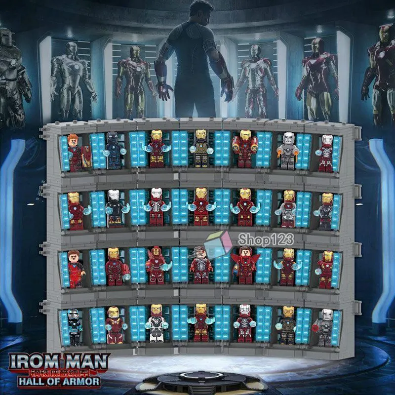 Iron Man Legoings Hall of Armor Collection Display Show Storage Case Kit Assembling Building Blocks Bricks Toys for Children
Iron Man Legoings Hall of Armor Collection Display Show Storage Case Kit Assembling Building Blocks Bricks Toys for Children