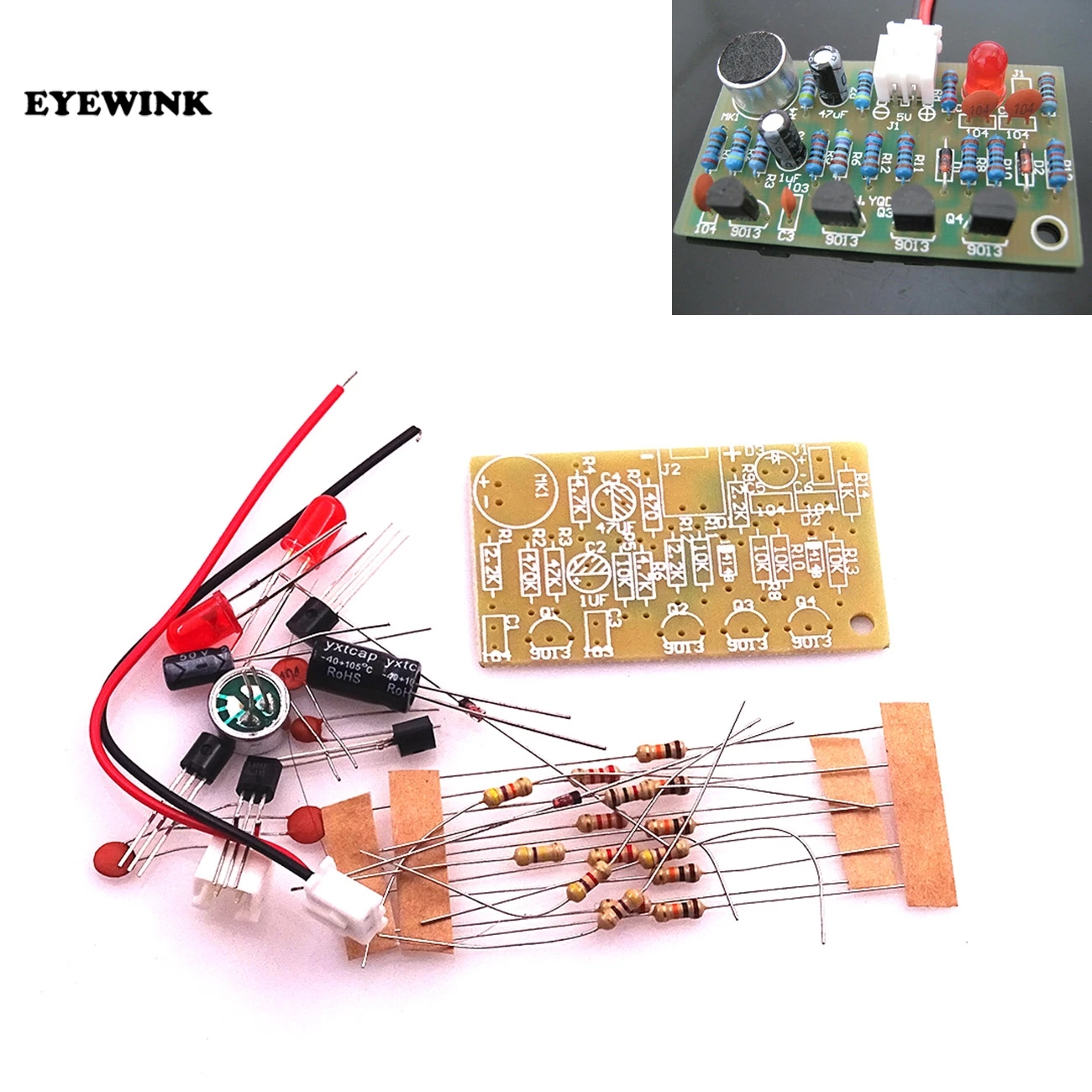 DIY Kis Clap Acoustic Control Switch Module Applaud Voice Sound Activated LED Switch Suite Circuit Electronic PCB for Arduino
DIY Kis Clap Acoustic Control Switch Module Applaud Voice Sound Activated LED Switch Suite Circuit Electronic PCB for Arduino