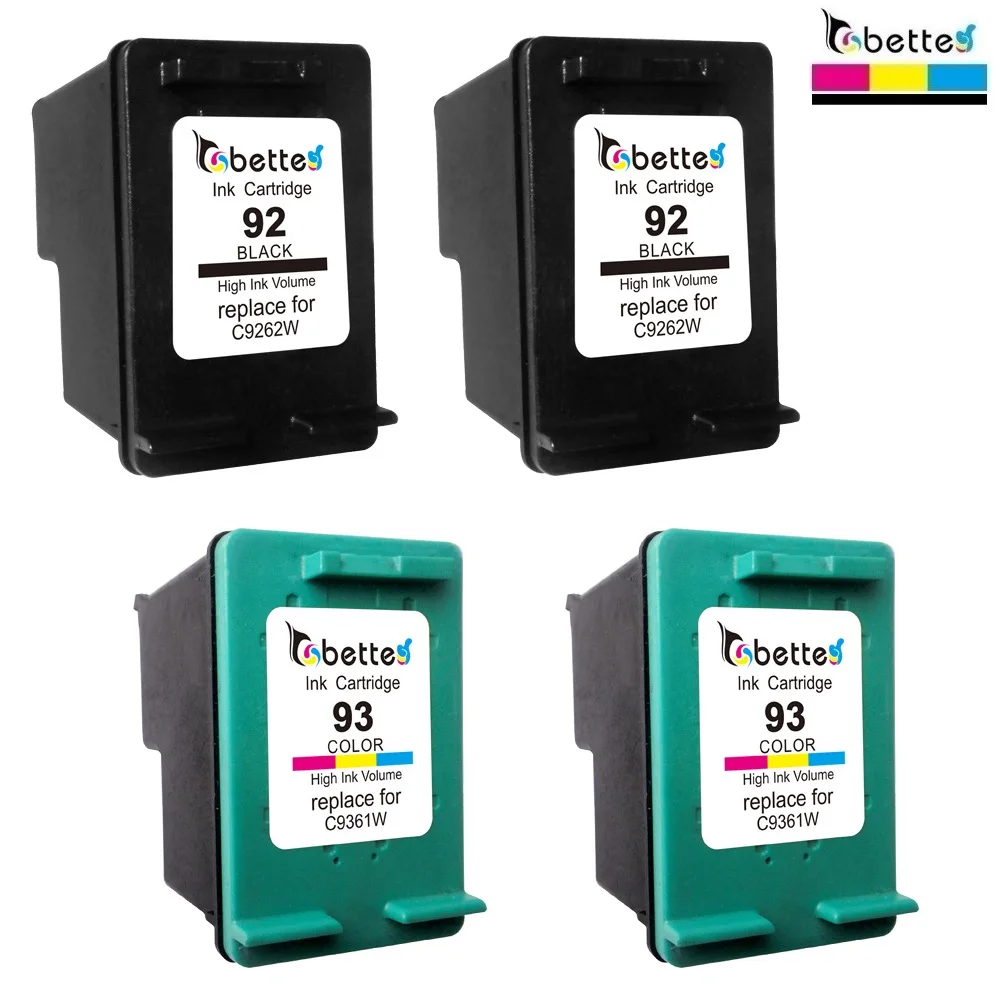 4 paquetes impresora cartuchos de tinta para HP 93 92 hp93 hp92 Deskjet  serie 5440 de 5442 de 5443 D4160 Photosmart C3140 C3150 C3180 C3190 PSC  1510|printer ink cartridge recycle|printer ink cartridgeprinter ink  cartridge refilling - AliExpress