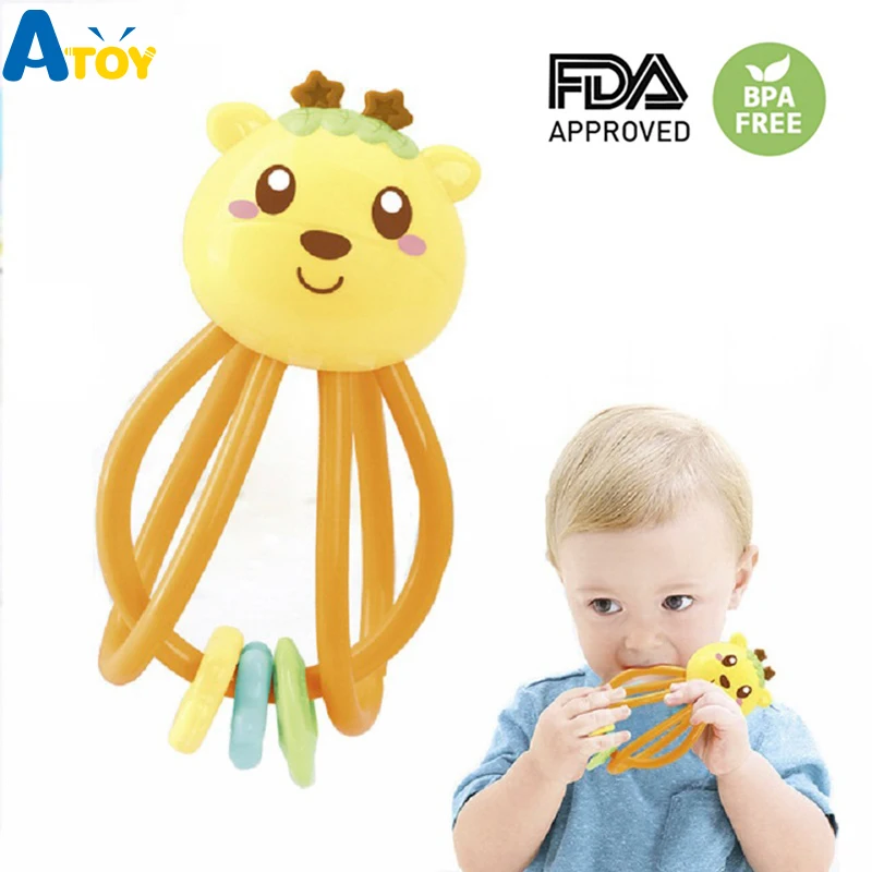 Silicone Baby Teether Infant Rattle Teether Baby Teething Toys Cute Aniaml Teethers Hand Ball Multifunctional Toys Children Gift
Silicone Baby Teether Infant Rattle Teether Baby Teething Toys Cute Aniaml Teethers Hand Ball Multifunctional Toys Children Gift