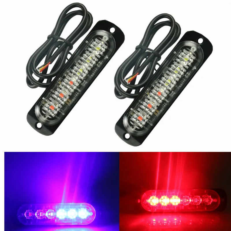 2PC 6 LED Car Side Mini Emergency Hazard Light Bar 18 Flashing Mode 12V/24V led Strobe light for Universal Vehivle or Truck red
2PC 6 LED Car Side Mini Emergency Hazard Light Bar 18 Flashing Mode 12V/24V led Strobe light for Universal Vehivle or Truck red
