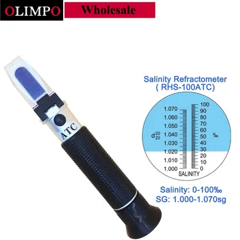 12pcs/lot Wholesale Salinity Refractometer for Aquarium Refractometer 0-10% Salinity 1.000-1.070 Salt SG RHS-100ATC NO WITH CASE
12pcs/lot Wholesale Salinity Refractometer for Aquarium Refractometer 0-10% Salinity 1.000-1.070 Salt SG RHS-100ATC NO WITH CASE