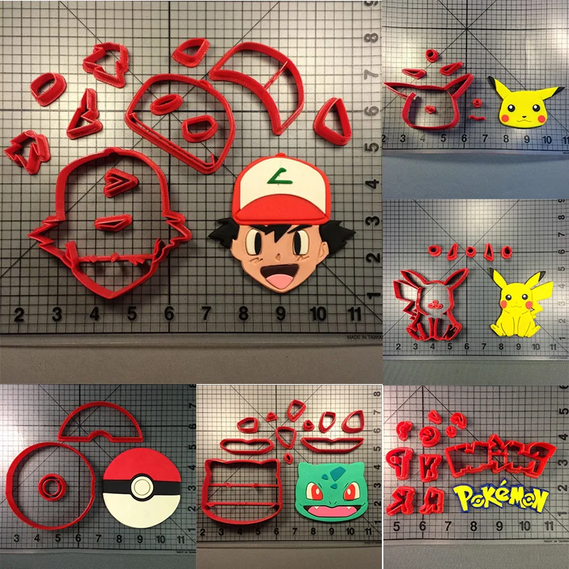 Game Pokemon Character Face Cookie Cutters Fondant Cake Decorating Tools Made 3D Printed Biscuit Cookie Cutter Set Cake Baking
Game Pokemon Character Face Cookie Cutters Fondant Cake Decorating Tools Made 3D Printed Biscuit Cookie Cutter Set Cake Baking
