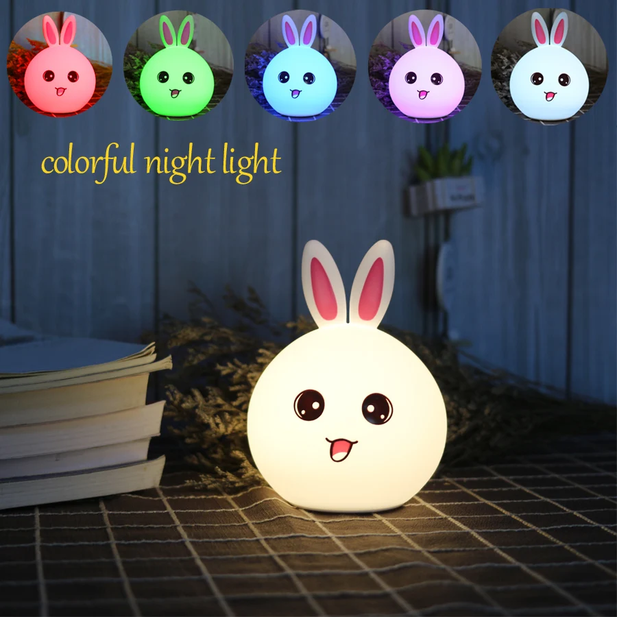 Touch Led Night Light Silicone Rabbit Baby Children Kids Gift Animal Bedside Desk Table Lamp Decoration for Bedroom Living Room
Touch Led Night Light Silicone Rabbit Baby Children Kids Gift Animal Bedside Desk Table Lamp Decoration for Bedroom Living Room