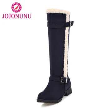 FITWEE High Heels Boots Women Fashion Buckle Round Toe Winter Shoes Women'S Concise Platform Knee High Boots Size 34-43
FITWEE High Heels Boots Women Fashion Buckle Round Toe Winter Shoes Women'S Concise Platform Knee High Boots Size 34-43