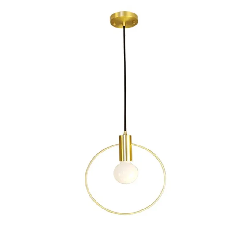 round ring copper lamp