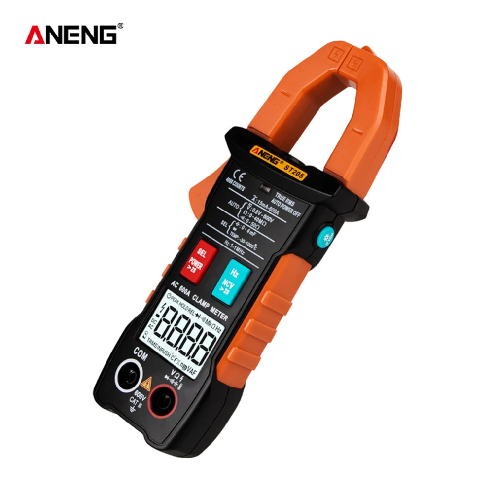 ST205 Digital Clamp Meter Multimeter 4000counts True RMS Mini Amp DC/AC Clamp Meters voltmeter 400v Automatic Range
ST205 Digital Clamp Meter Multimeter 4000counts True RMS Mini Amp DC/AC Clamp Meters voltmeter 400v Automatic Range